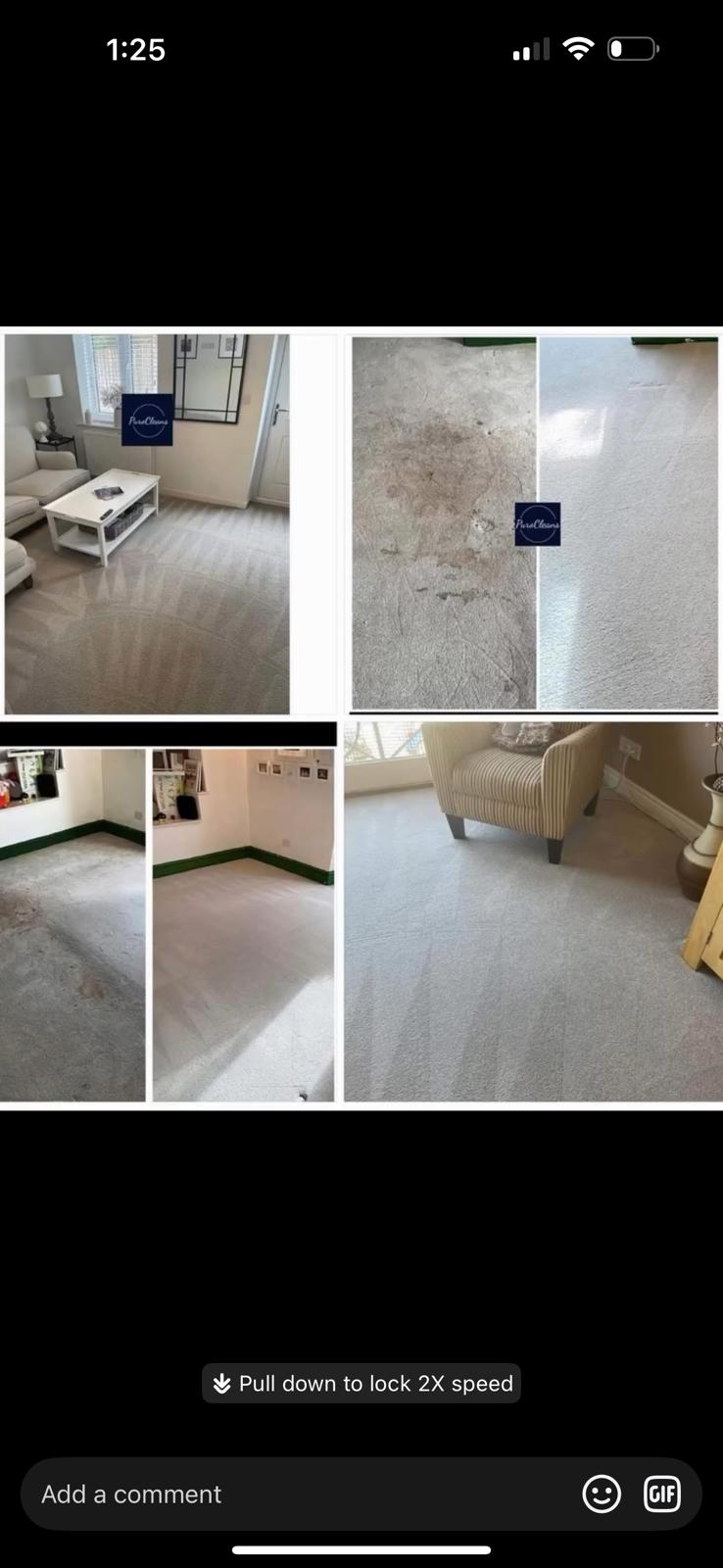 Carpet home before and after