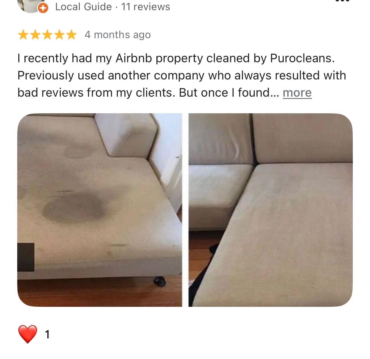 Upholstery before and after