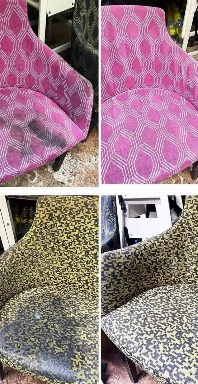 Upholstery before and after